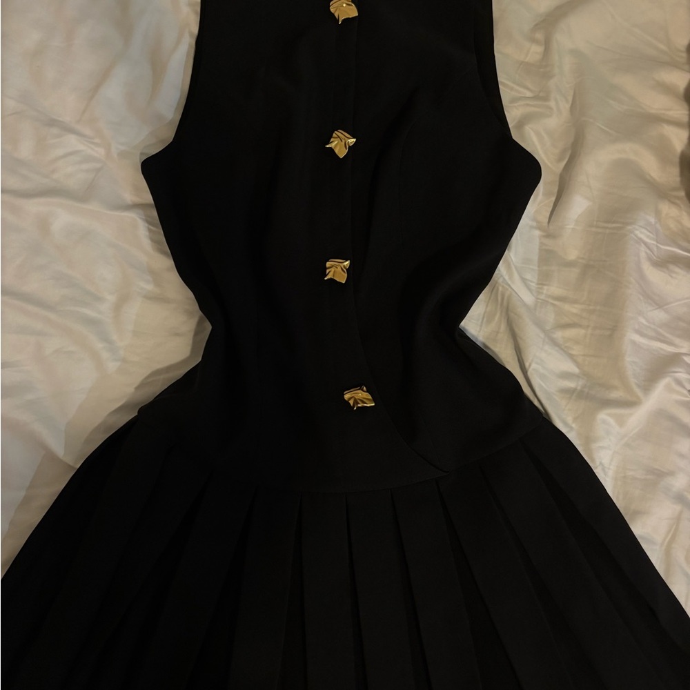 Elegant Dress with Gold accents